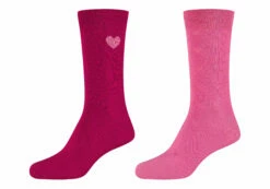 Camano Socken Mit Herzprint, 2er-Pack