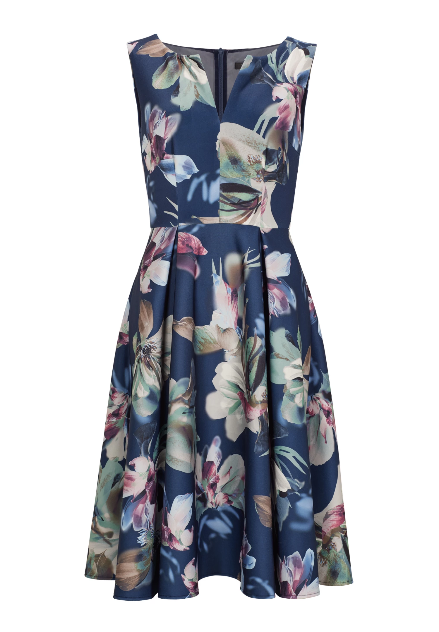 SWING Cocktailkleid Aus Scuba Mit Blumendruck 1 SWING Cocktailkleid Aus Scuba Mit Blumendruck