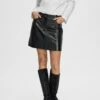 SLFBEATRICE MW MINI LEATHER SKIRT B
