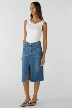 Oui Jeansrock THE MIDI Mid Waist, Hoch Elastisch -Dodenhof Shop d2789fdd549d49befdfcc9494c7ae9166a4ae4f1 7200911057 5500 04